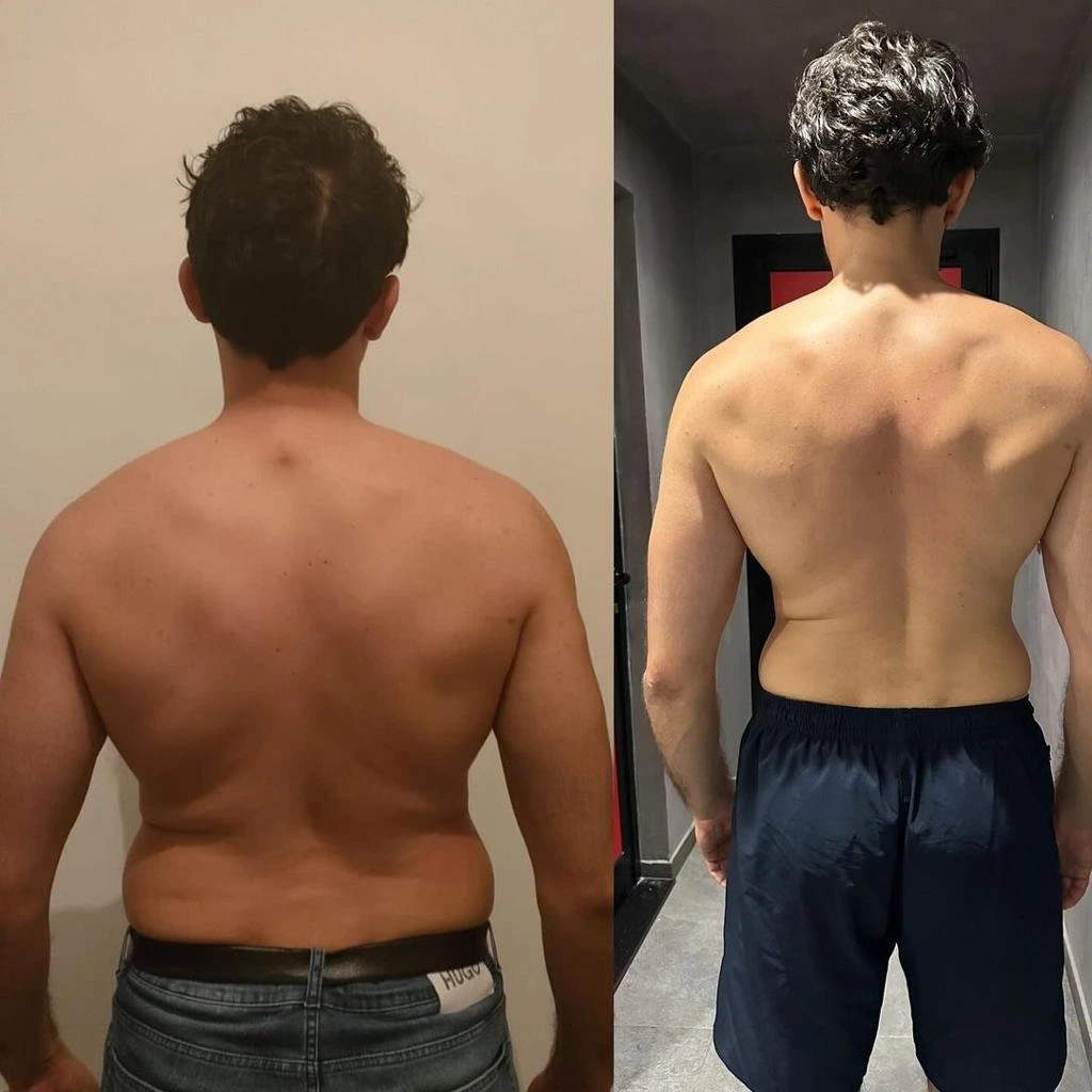 Transformation client ChedlyFit 12 — coach Montréal Québec avant après